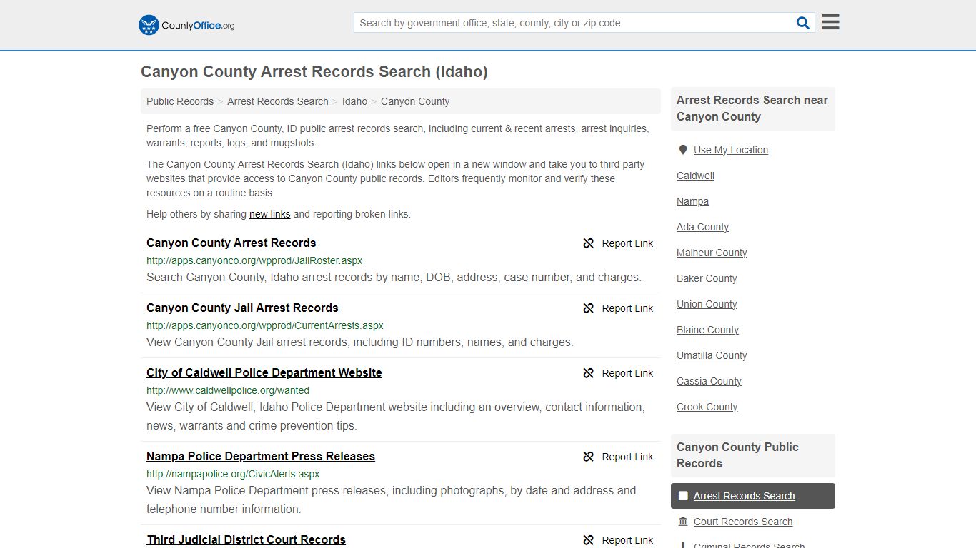 Arrest Records Search - Canyon County, ID (Arrests & Mugshots)